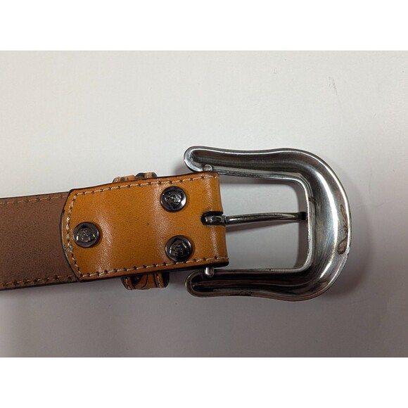 Ariat Calf Hair Underlay Red Flower Beaded Western Belt A1533008 41.5 in main image 6